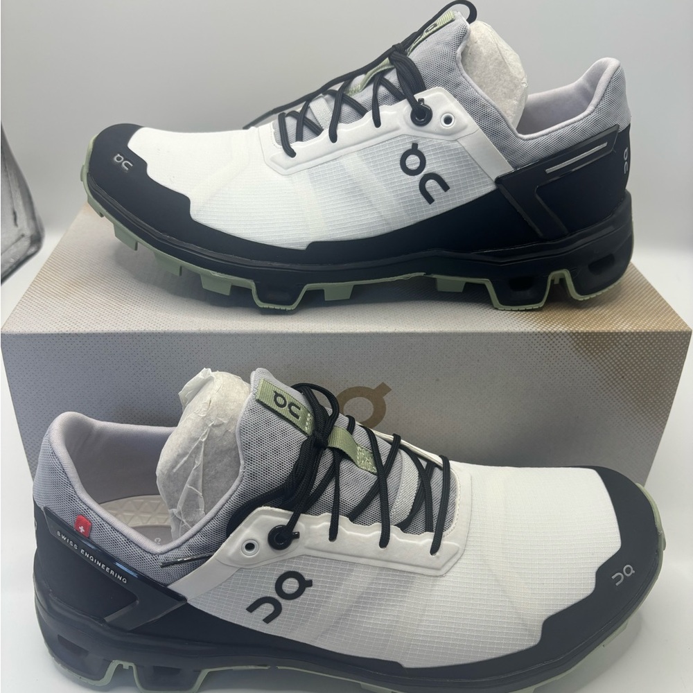 On Running Men's Black and White Athletic Shoes